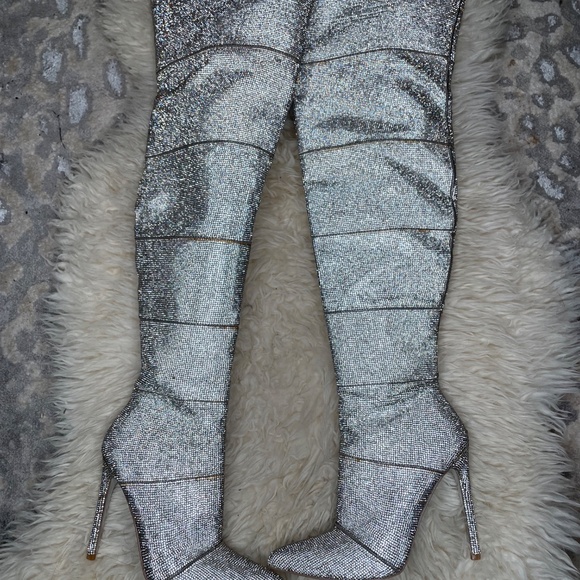 Crystal knee high boots - Picture 6 of 7